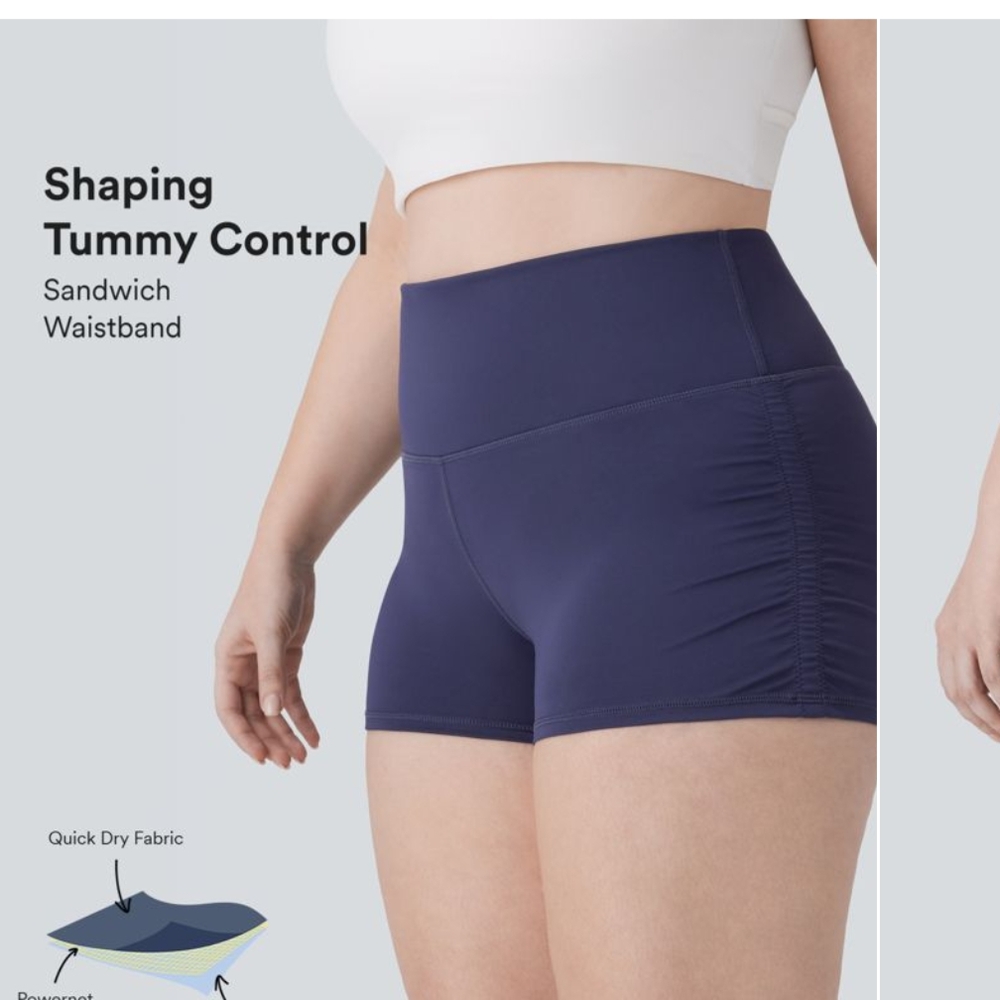 Halara Softlyzero Soclinched Quickdry Biker Shorts With Tummy Control